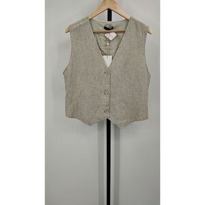 Quince Linen Women's Vest in Flax - Large